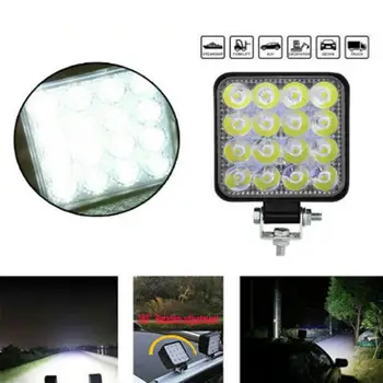 

48W 16 Pcs Led Work Light Flood Beam Bar Car for Off-Road Driving Fog Lamps Dc12V Aluminium Vehicle Headlight