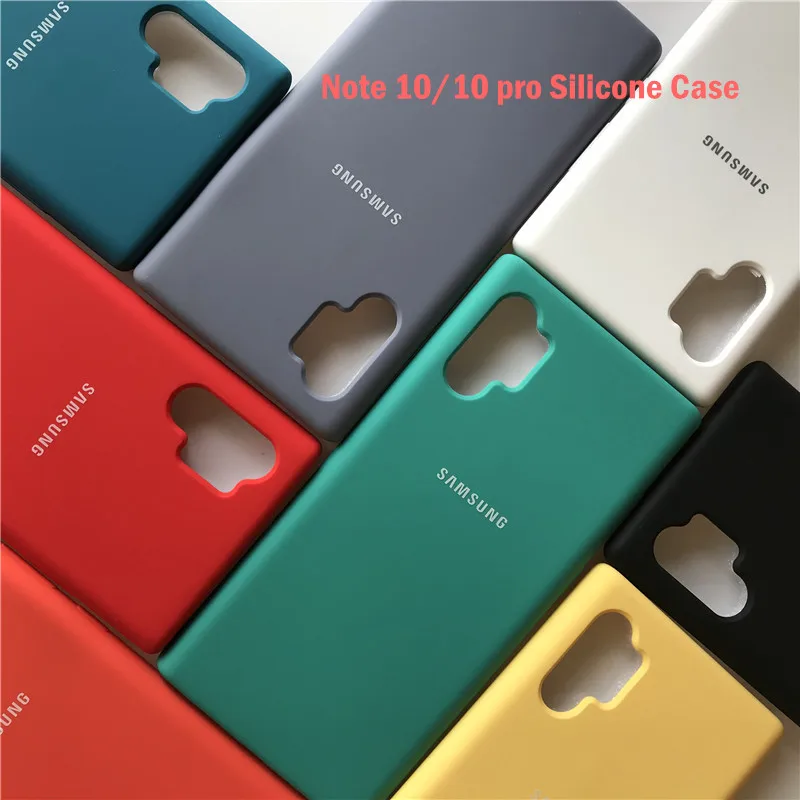 

Note 10 + Case Original Samsung Galaxy Protective Silky Silicone Back Cover Soft-Touch Phone Shell For Note10 Note 10 pro plus