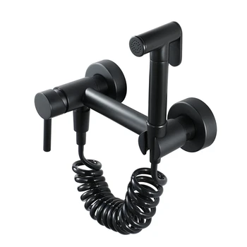 

Black Bidet Sprayer Bidet Shower Faucet Solid Brass Toilet Faucet Set