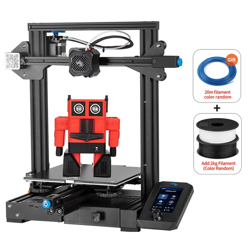 Creality Ender-3 V2 3D Printer FDM Printing Kit Upgraded Silent Motherboard Glass Bed 4.3 Inch Color Lcd Sensor Resume Printing 