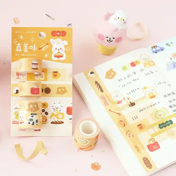 

3PCS/Set Kawaii Cute Bear Rabbit Animals Washi Tape Set Stickers Scrapbooking Masking Tape School Supplies Bullet Journal sl2715