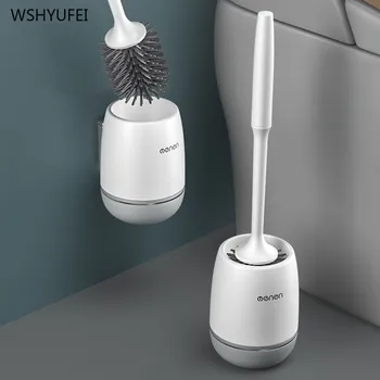 

Soft Toilet Brush Household Wall-mounted or Floor-standing Cleaning Brush Bathroom Accessories Cleaning Products