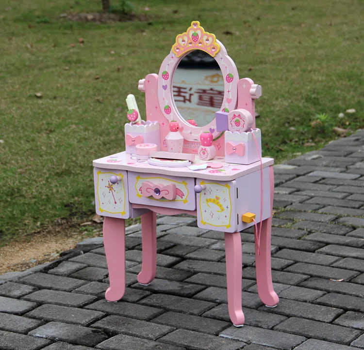 Деревянный модельный комод для девочек, игровой домик для дня рождения, игрушка принцессы, детский подарочный набор