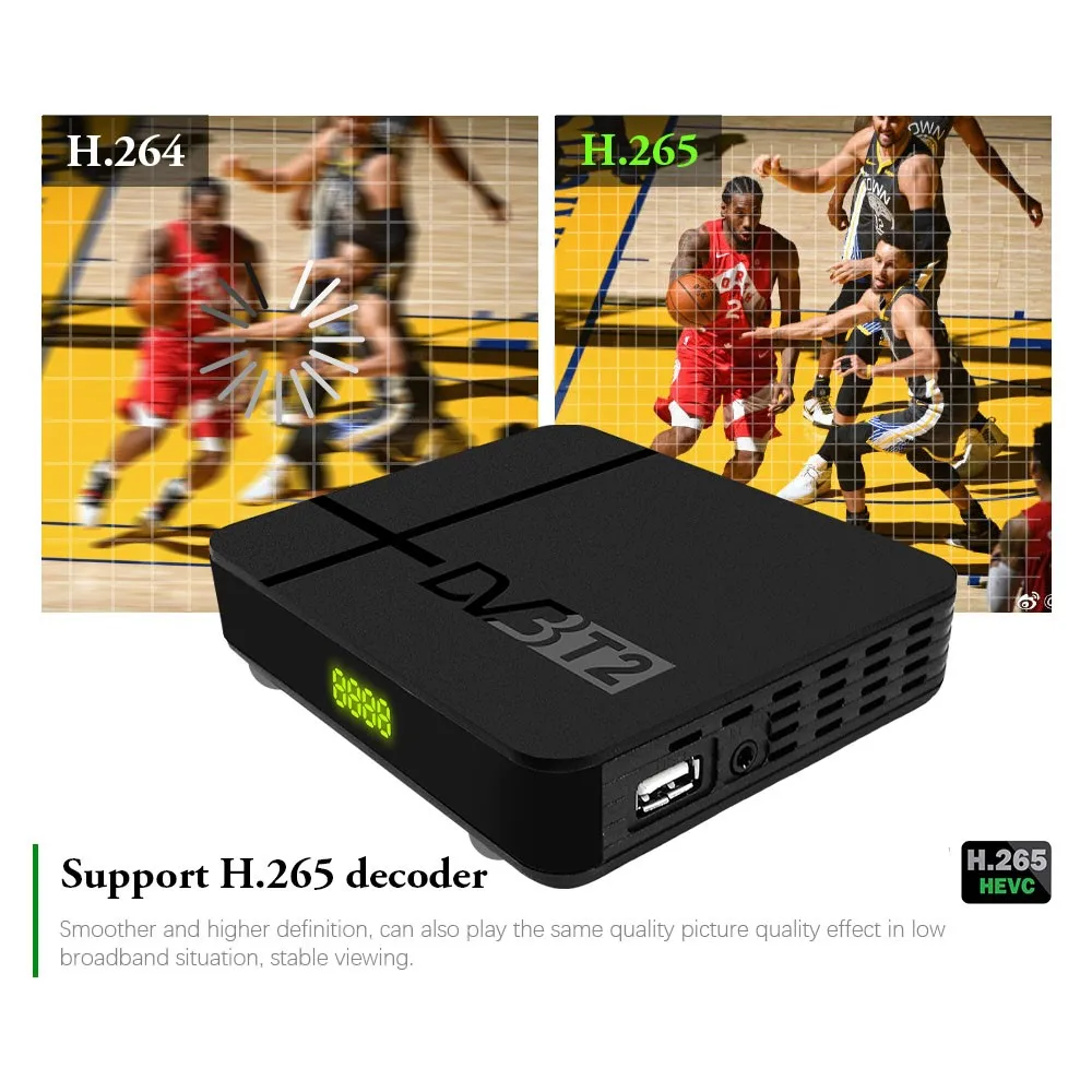 Полностью HD 1080p цифровой DVB T2 эфирный ТВ приемник K2 MAX встроенный RJ45 LAN H.265/HEVC поддержка YouTube DVB T2 телеприставка