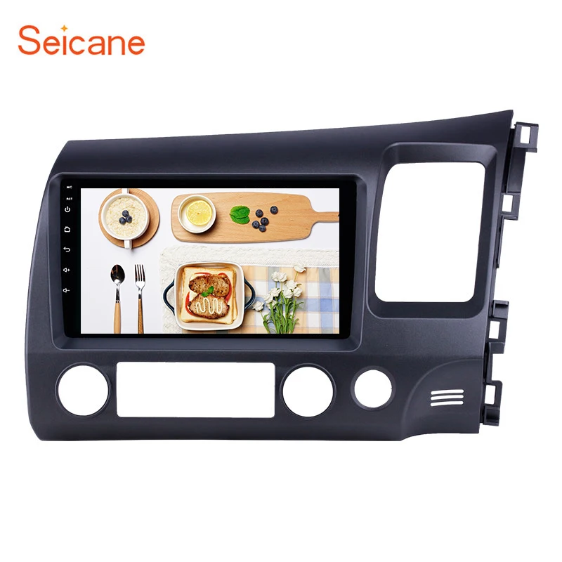 Seicane 2din Android 8,1 9 дюймов, автомобильный, мультимедийный плеер для Honda Civic 2006 2007 2008 2009 2010 2011 GPS автомобильный радиоприёмник поддержка AUX USB