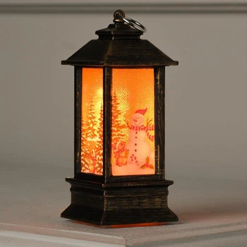 

LED figure "Lantern color bronze, Snowman", running diode, 13x5.5x5.5 cm, baht. 3хLR44,4843954
