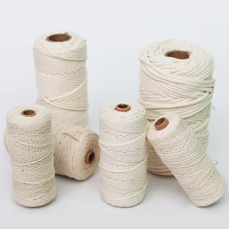Macrame cord Twisted Cotton Rope Handmake String DIY Home Decorative Accessoreis cotton rope macrame cord 1mm 2mm 3mm