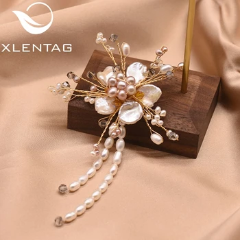 

XlentAg High Qulaity Baroque White Pearl Big Brooch Pin For Women Girl Lovers'Minimalist Luxury Gift Broche Femme Bijoux GO0350