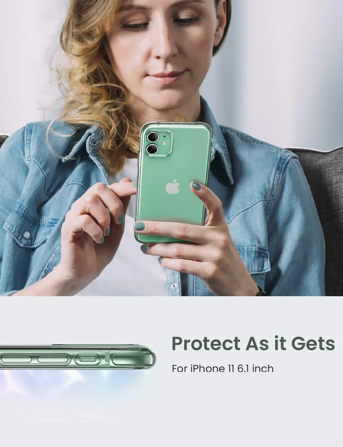 Arvin HD Clear Case for iPhone 11 Pro Max Case 9H Tempered Glass Soft Edges Shockproof 5