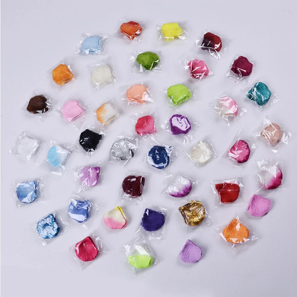 100 шт. шелковые искусственные цветы розы свадебное украшение лепестки для стола