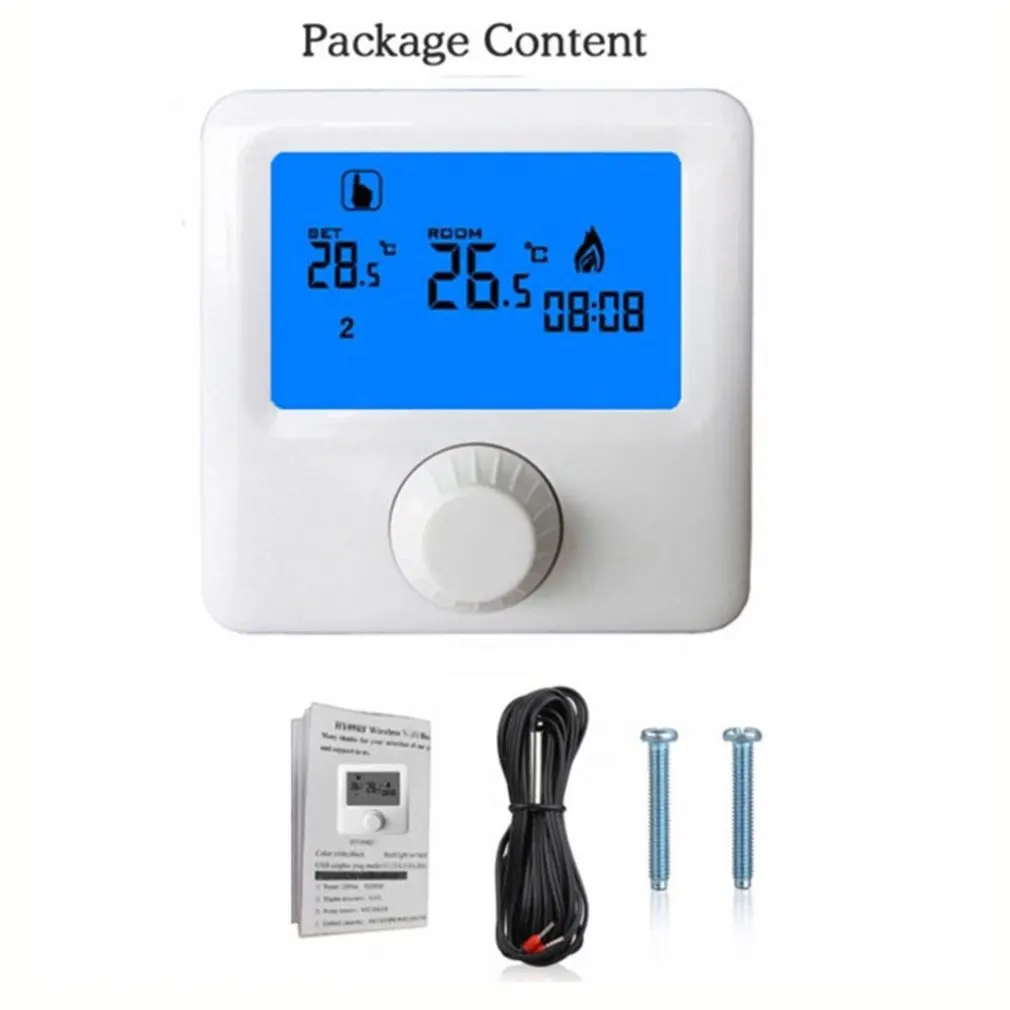 

HY06WE WiFI Intelligent Room Thermostat Electric Heating System Temperature Controller Regulator App Controllable Thermostat