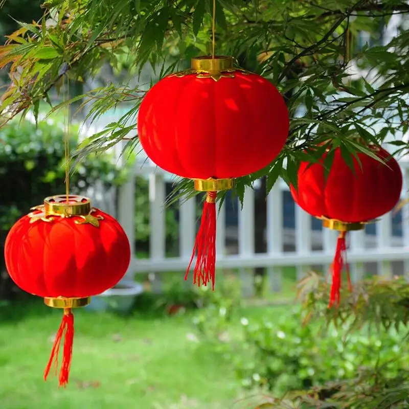 

16pcs Red Traditional Chinese Lanterns For Festival Wedding Hanging Lanterns Set