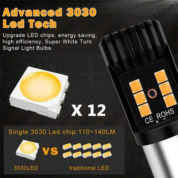 

Daytime Running LED Light Bulbs Side Marker 1156 BA15S 3030 SMD Turn Signal