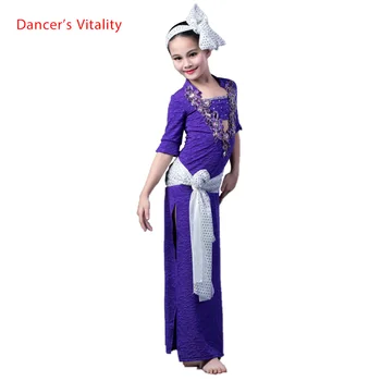

Professional Girls Belly Dance Costume Short Sleeve dress dress Design Performance Belly Dance Red Purple Free Shipping