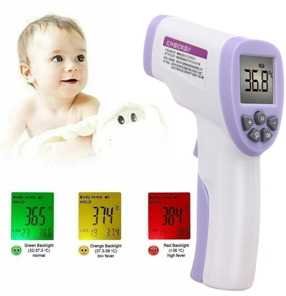 

Baby Infrared Electronic Thermometer LCD Digital Non-contact IR Infrared Thermometer Forehead Temperature Meter