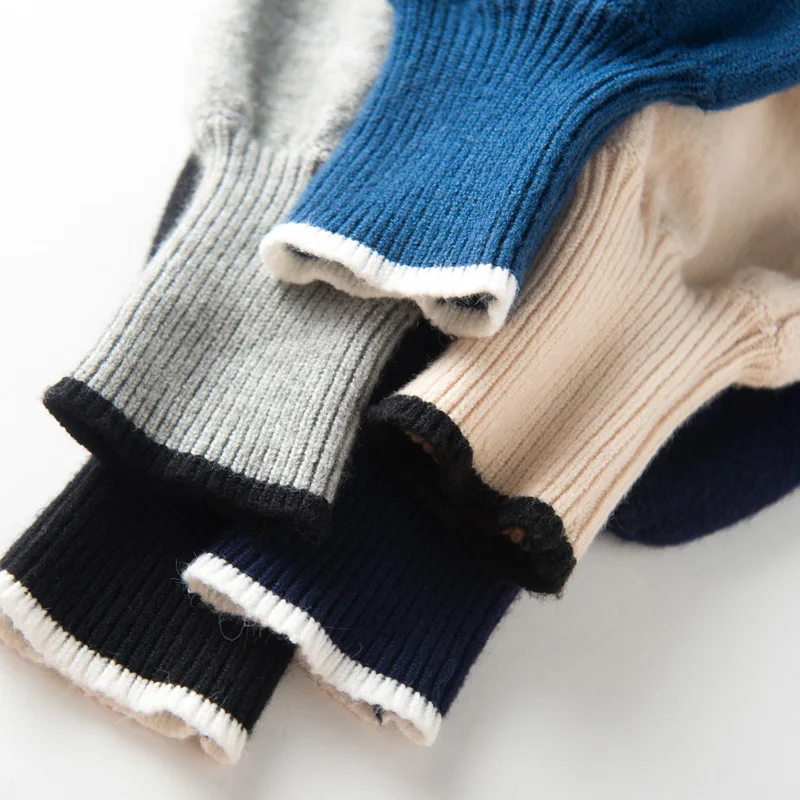Свитер женский пуловер толстый зимний водолазка Повседневный теплый вязаный джемпер топ с длинными рукавами трикотаж Стрейчевые свитера