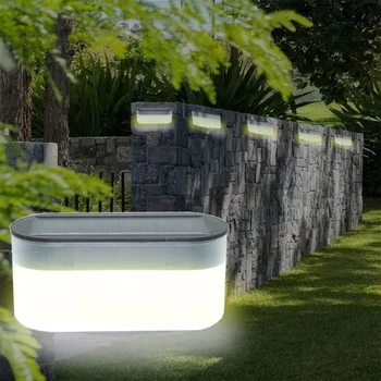 

Wall Lamp Led Fence Night Light Landscape Wireless Solar Rechargeable Home Yard Pathway Decor Waterproof Outdoor Garden