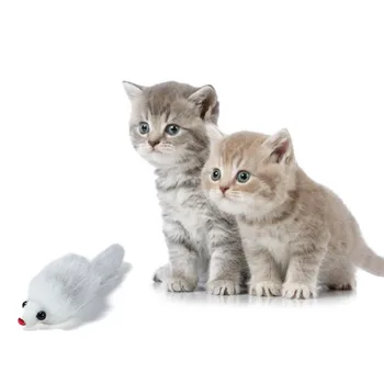 

Scratch Resistant Squeaky Fake Toy Plush Tease Cat Mouse Fun Playing Interactive Game Pet Toy