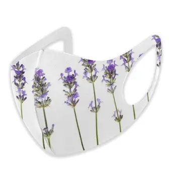 

Lavender Pattern print The stylish windproof and dustproof mask can clean the dustproof external shielding cloth.
