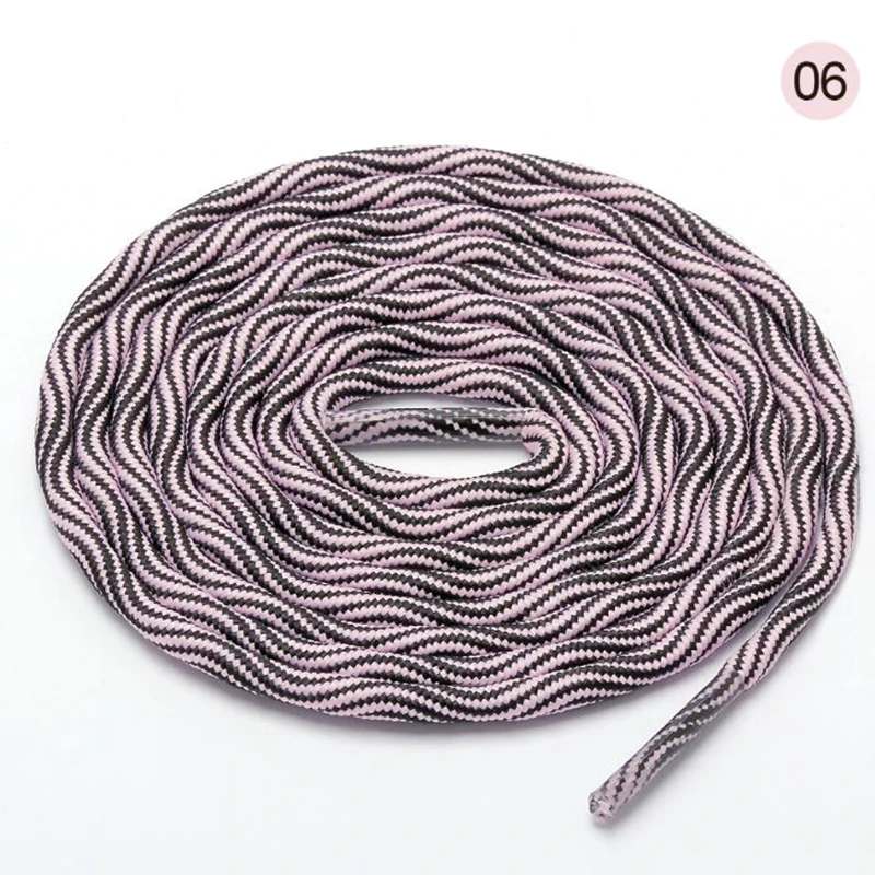 06 1 пара круглых шнурков для спорта на открытом воздухе, волнистый узор, походная обувь, теннисные туфли с кружевами, шнурки для ботинок 80 см, 100 см, 120 см - Цвет: 06