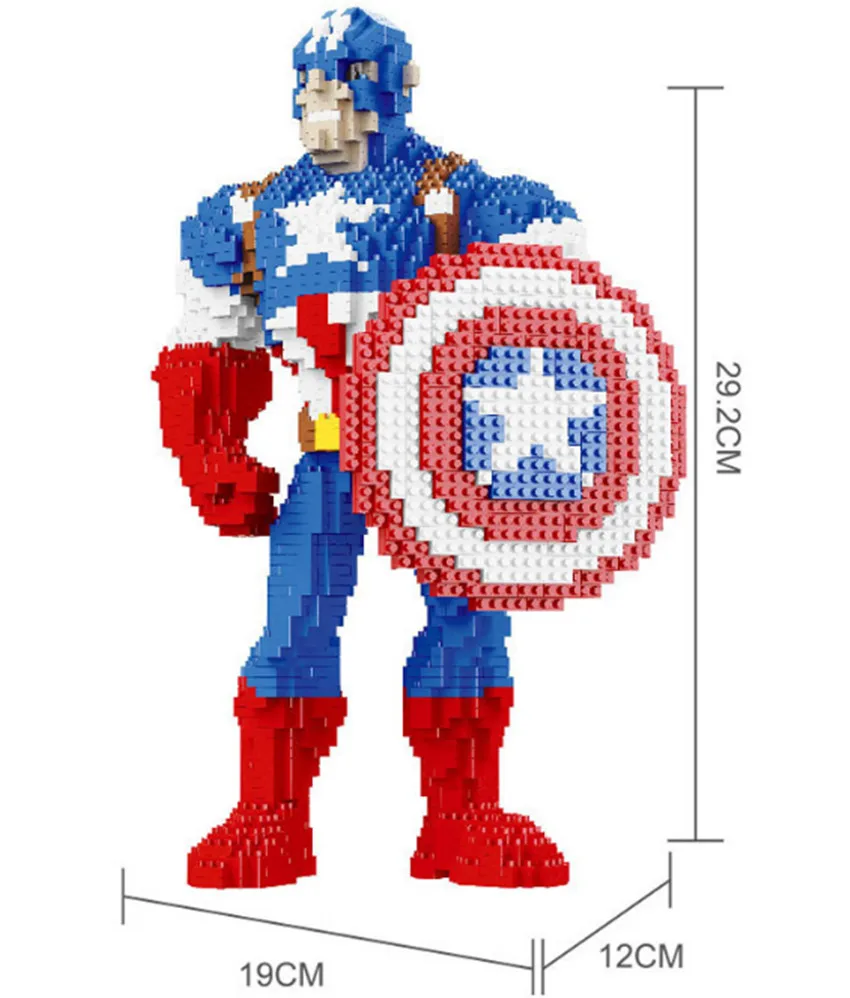 Marvel Мстители DIY Строительные алмазные блоки игрушка супер герой Железный человек паук гром Тор Капитан Америка Черная пантера