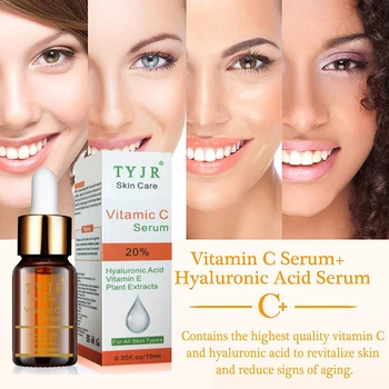 

Vitamin C Serum Liquid Freckle Removal Acne Scar Hyaluronic Acid Anti-wrinkle Vc Face Serum Oil Fade Dark Spot Essence
