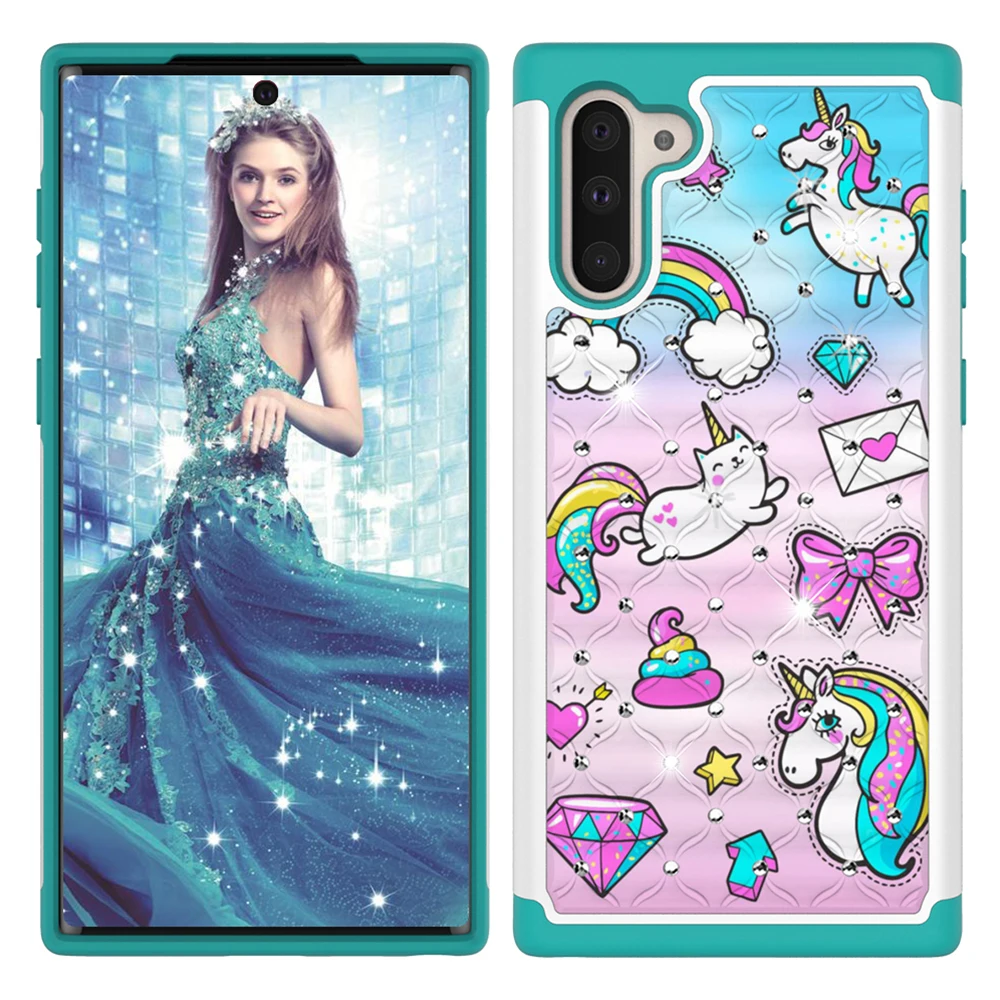 Luxury Fashion Painted Case For Samsung Galaxy Note9 10 Pro A10E 20E A30 Diamond Soft TPU Cover S10 10E S9 | Мобильные телефоны и