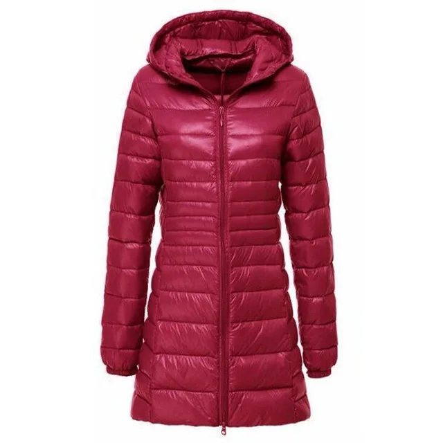 Red Wine Wipalo, 7XL размера плюс, длинный пуховик, женский зимний ультра легкий пуховик, женский пуховик с капюшоном, пальто для женщин, большие размеры - Цвет: Red Wine
