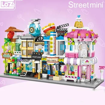 

LOZ Mini Commercial Street view Scene DIY Building Blocks creator technic Architectures block toys for children Christmas gifts