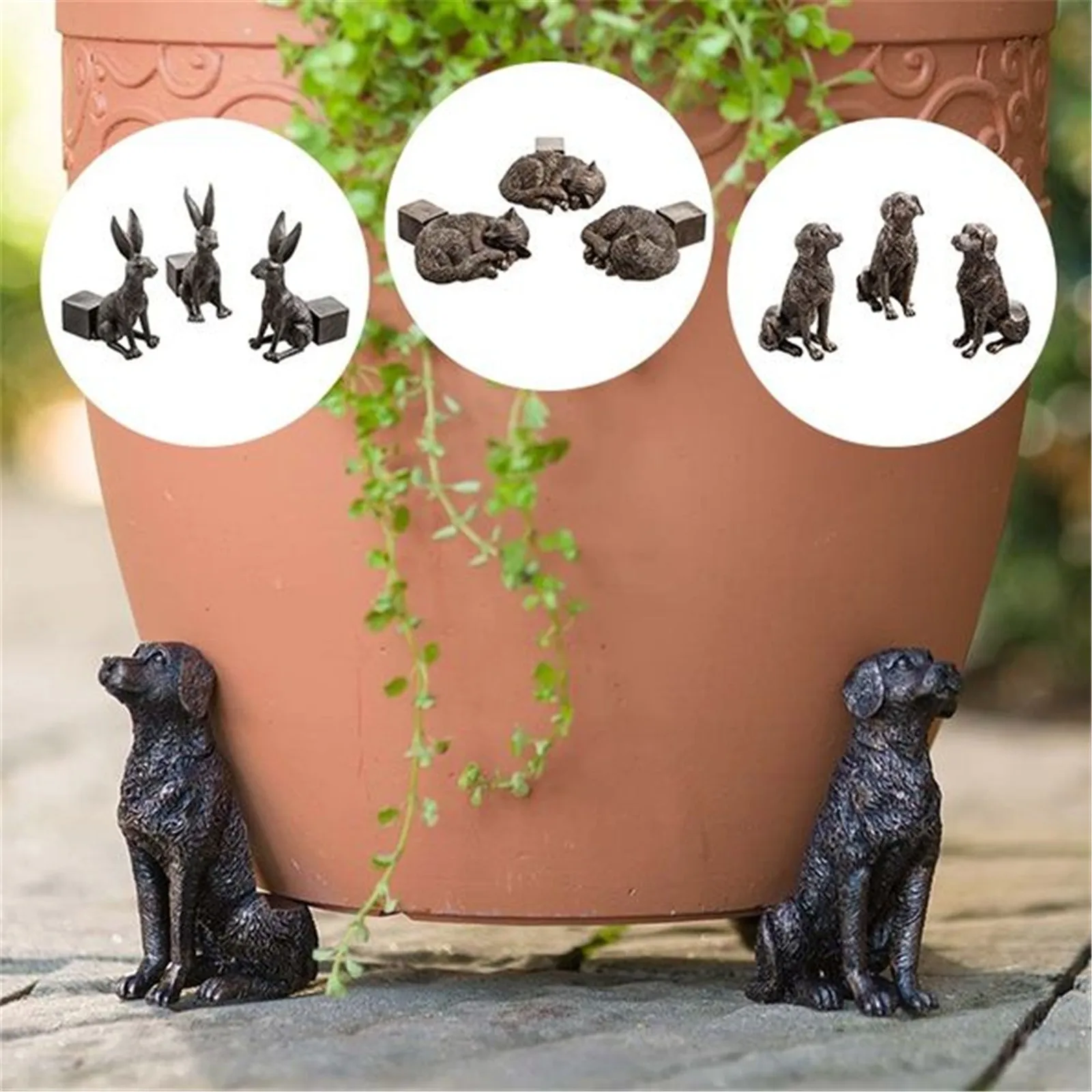 Resin Animal Plant Pot Planter Support Feet