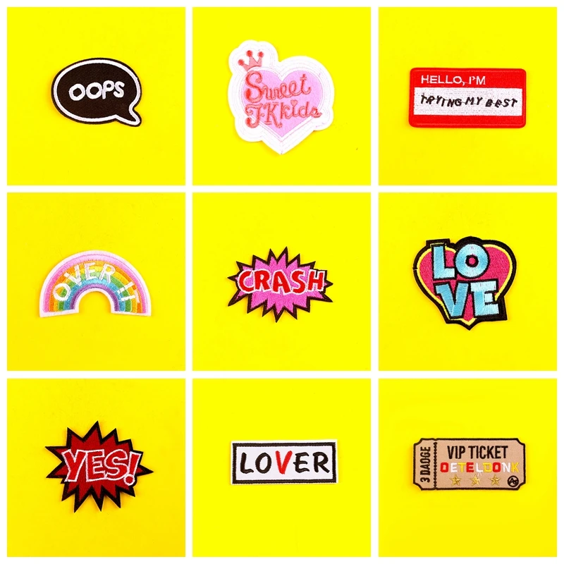 Милая вышитая нашивка сделай сам для одежды цветной значок нашивки с утюгом в