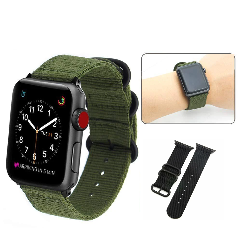 

Excellent nylon band for apple watch 4 3 2 1 bracelet wrist belt strap for iwatch 42mm 38mm 40mm 44mm accessories fashion