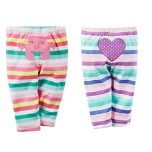 Штаны для малышей, Осенние милые детские штаны, теплые штаны для мальчиков и девочек, детские штаны, штаны в полоску с принтом животных