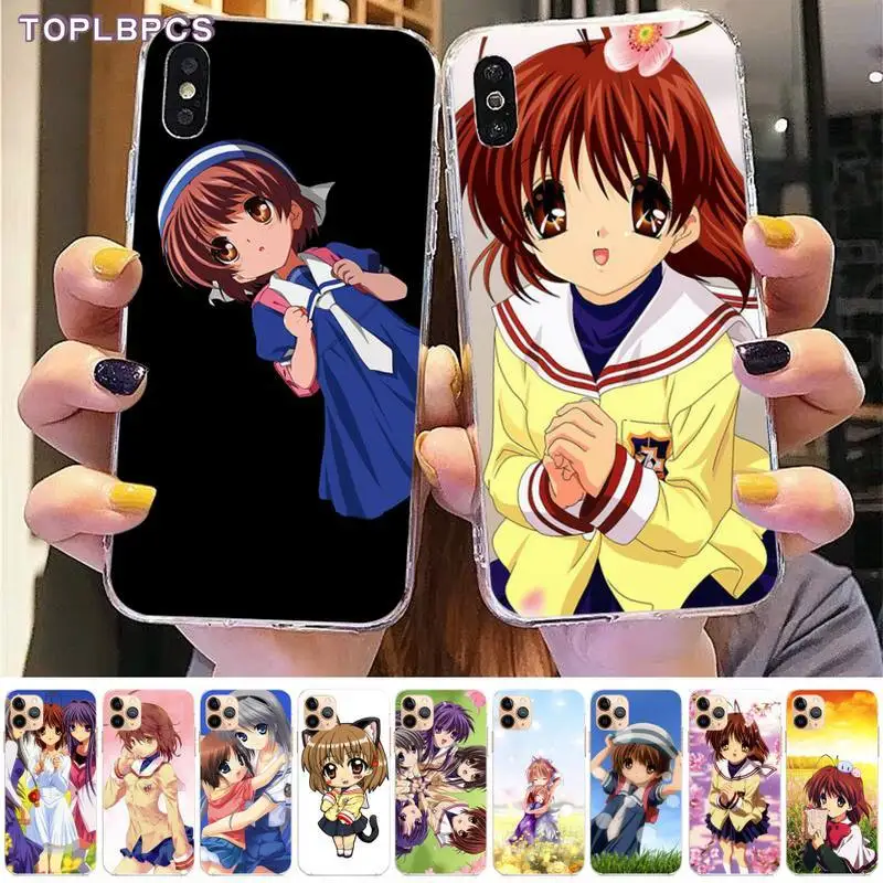 TOPLBPCS CLANNAD мягкий чехол для телефона iPhone 8 7 6 6S Plus X 5S SE 2020 XR 11 pro XS MAX|Бамперы| |