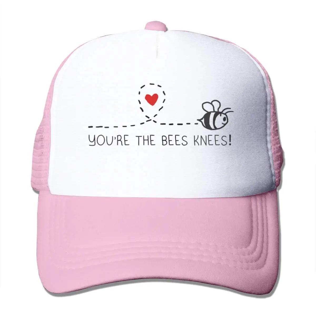 You're The Bee's Knees сетчатая Бейсболка унисекс, Регулируемая Кепка в Стиле Дальнобойщика, розовый цвет