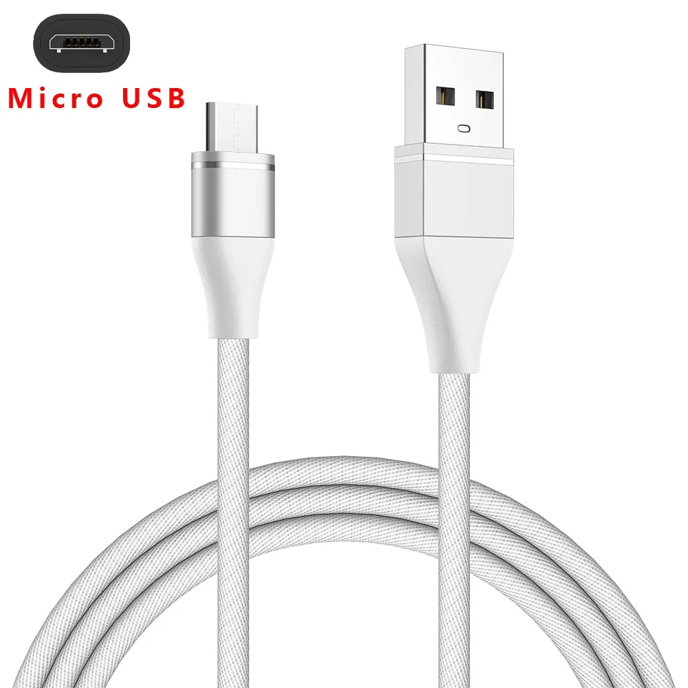 MUSTTRUE USB C кабель для передачи данных Быстрая зарядка для samsung UL 8 8 samsung a70 usb type C кабель зарядное устройство Micro USB джинсовая проволока - Цвет: White micro cable