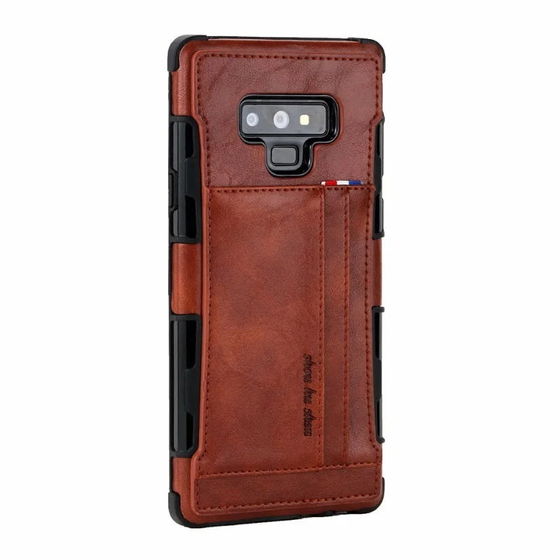 Роскошный кожаный чехол в стиле ретро для samsung Note 9, 8, 10 Plus, задняя крышка со слотом для карт, для samsung S8, S9, S10 Plus, противоударный чехол для телефона