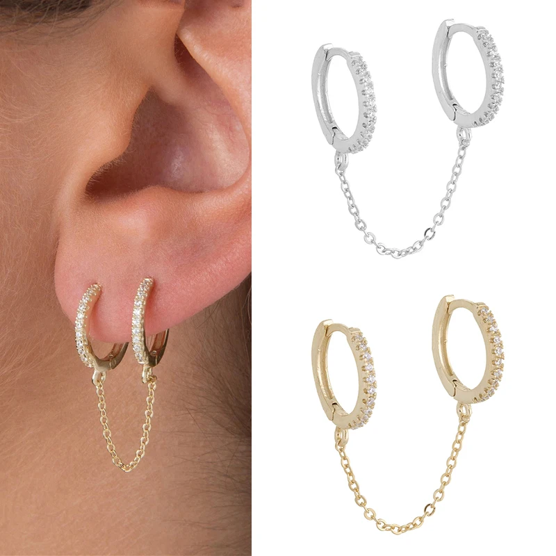 ピアス Mini Chain Unit Earrings #7251 Earrings Women | Chain Earrings | Mini Earring | Link Chain