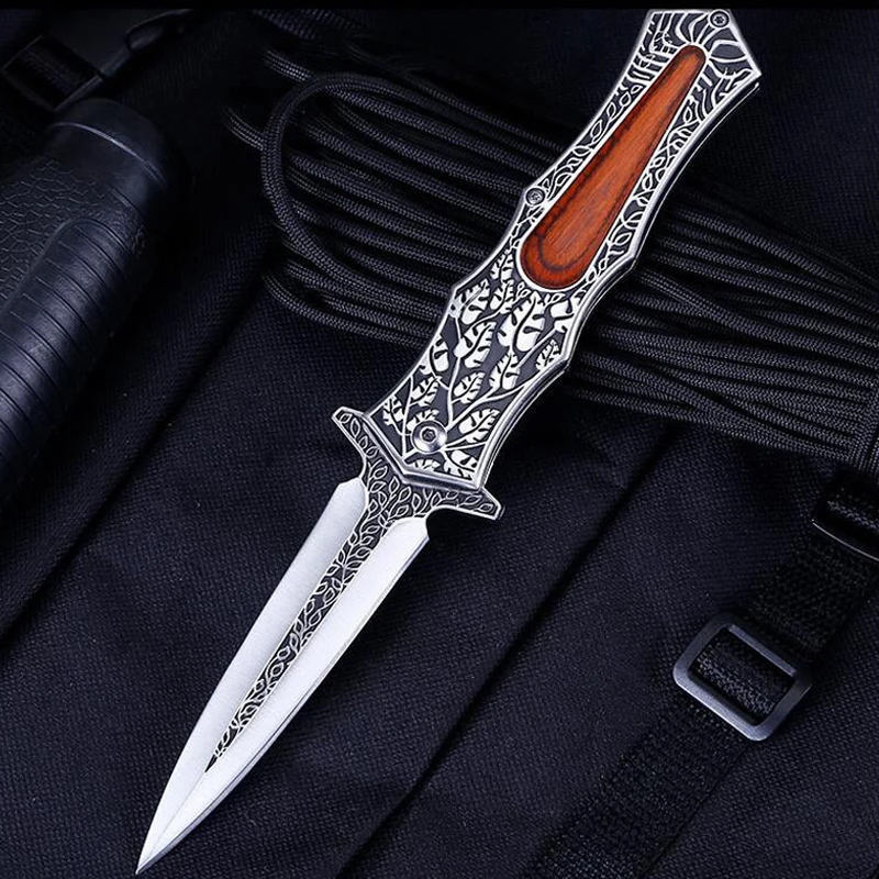 

Tactical knife Folding Blade Knife 440C Steel Full Steel Blade + Handle Pocket Folding Knife Camping Hunting Survival Knife