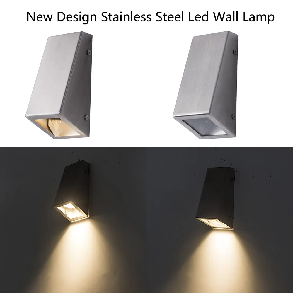 indoor & Outdoor Stainless steel 5W LED Wall Lamp exterior Wall Light Surface Mounted modern Wall Sconce