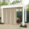 Outdoor Blackout Curtains, Waterproof Patio Drapes, Tab Top, Three Layers for Heat Insulation 1