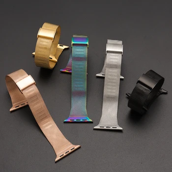 

Stainless Steel Mesh Belt Milanese Watchband for Apple Watch Series 5/4/3/2/1 38mm 40mm 42mm 44mm Watch Strap for iWatch Band