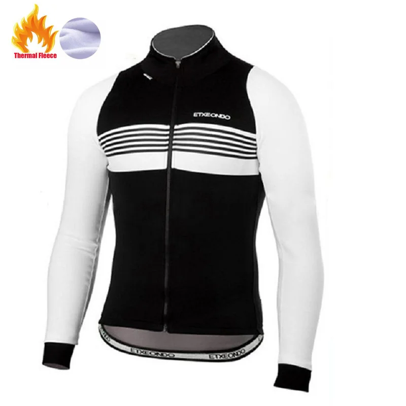 Etxeondo зимняя термо флисовая куртка для велоспорта Джерси с длинным рукавом Ropa