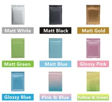  100pcs Mysterious Matte Black Aluminum Foil Zip Lock Bag Resealable Herbal Powder Coffee Buttery Seeds Tea Heat Sealing Pouches 