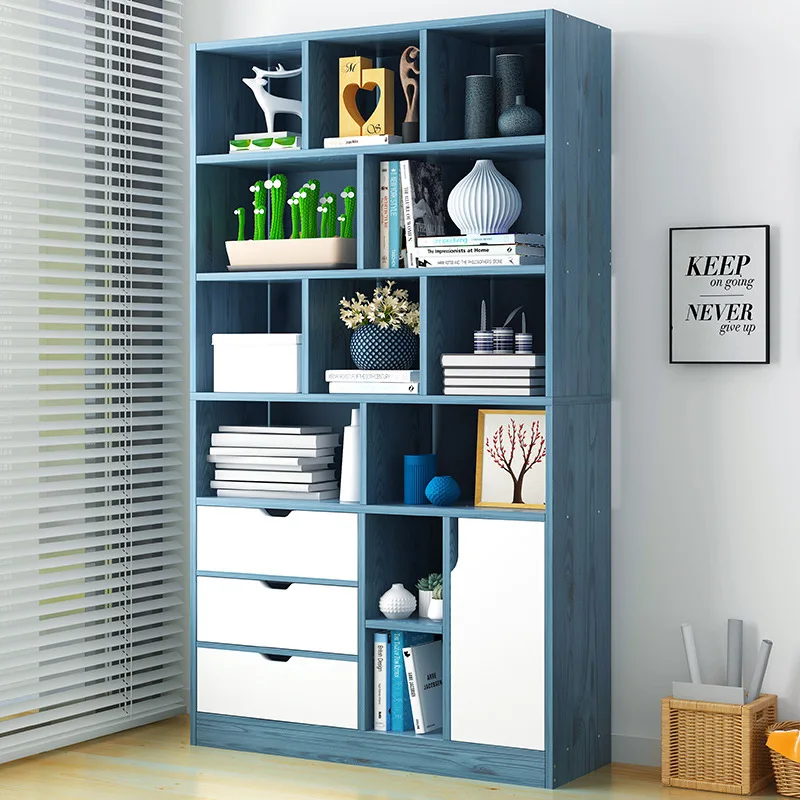 

VIP Simplicity Bookcase Bookshelf Minimalist Modern Floor Storage Shelf Assembly for Student Creative Cabinet Household