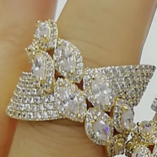 Gold Missvikki богемные благородные Роскошные Штабелируемые Свадебные Кольца для женщин, Свадебные обручальные ювелирные изделия с фианитом CZ аксессуары кольца - Цвет основного камня: Gold