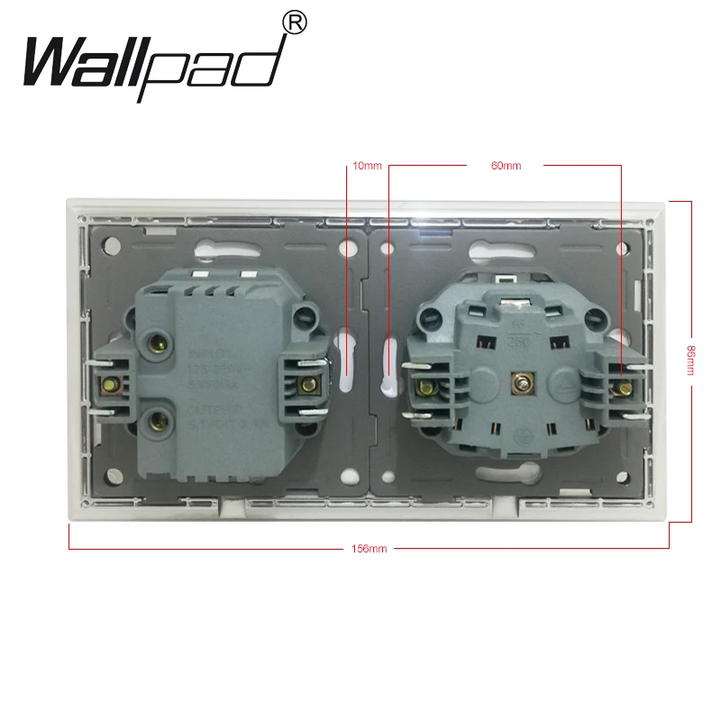 USB+ EU розетка с когтями настенная панель белая стеклянная панель светодиодный индикатор EU Schuko Розетка с usb зарядными портами розетка с зажимом