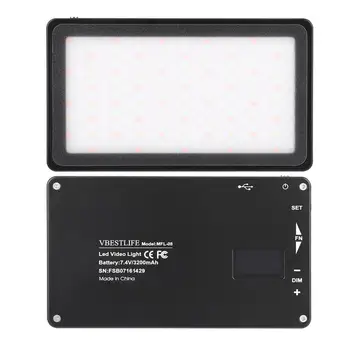

VBESTLIFE RGB LED Fill Light Photography 2500-8500k 9 Lighting Effects with Battery RGB LED Fill Lamp