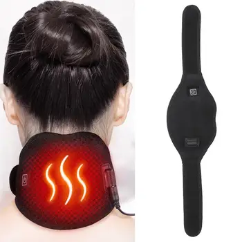 

Car Motorcyle Electric Heating Neck Massager Moxibustion Therapy Cervical Spondylosis Winter Warmer Fever Spine Pain Release