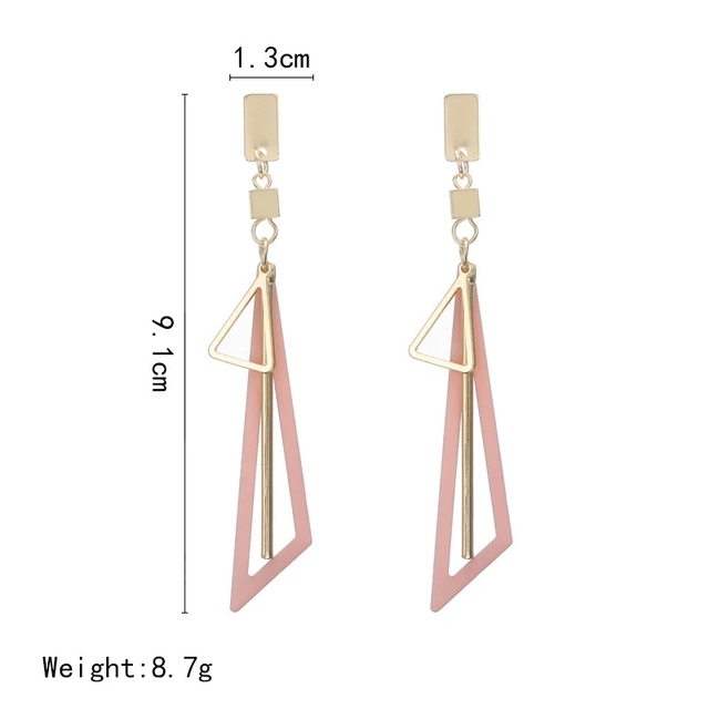 New Korean Acrylic Pink Geometric Earrings for Women Cute Romantic Round Flower Heart Candy Color Fashion Jewelry Brincos